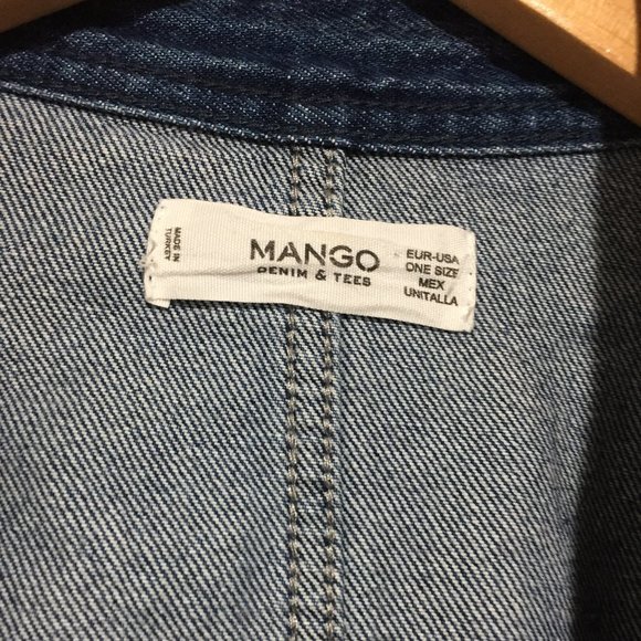 MANGO OPEN FRONT DENIM JACKETS ONE SIZE - Picture 6 of 6